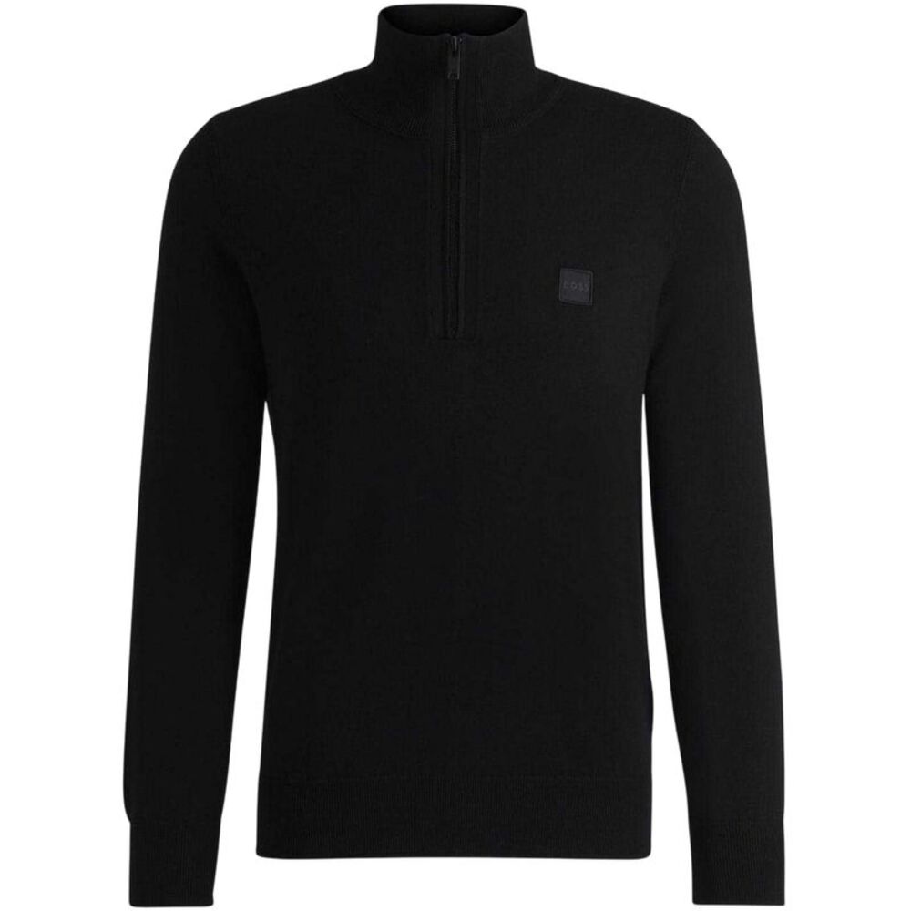Boss Mens Kanobix Quarter Zip Sweater / Black